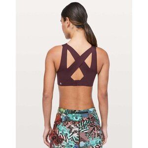 Lululemon Enlite Dark Adobe Cross Back High Support Sports Bra 34DD